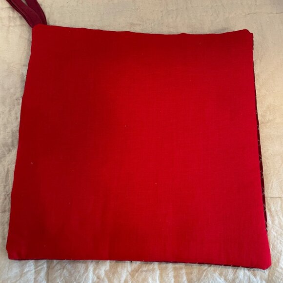 Vintage Red & Blue Christmas Pot Holders With Sequin Boot Design Quilted Set Of - Picture 5 of 9